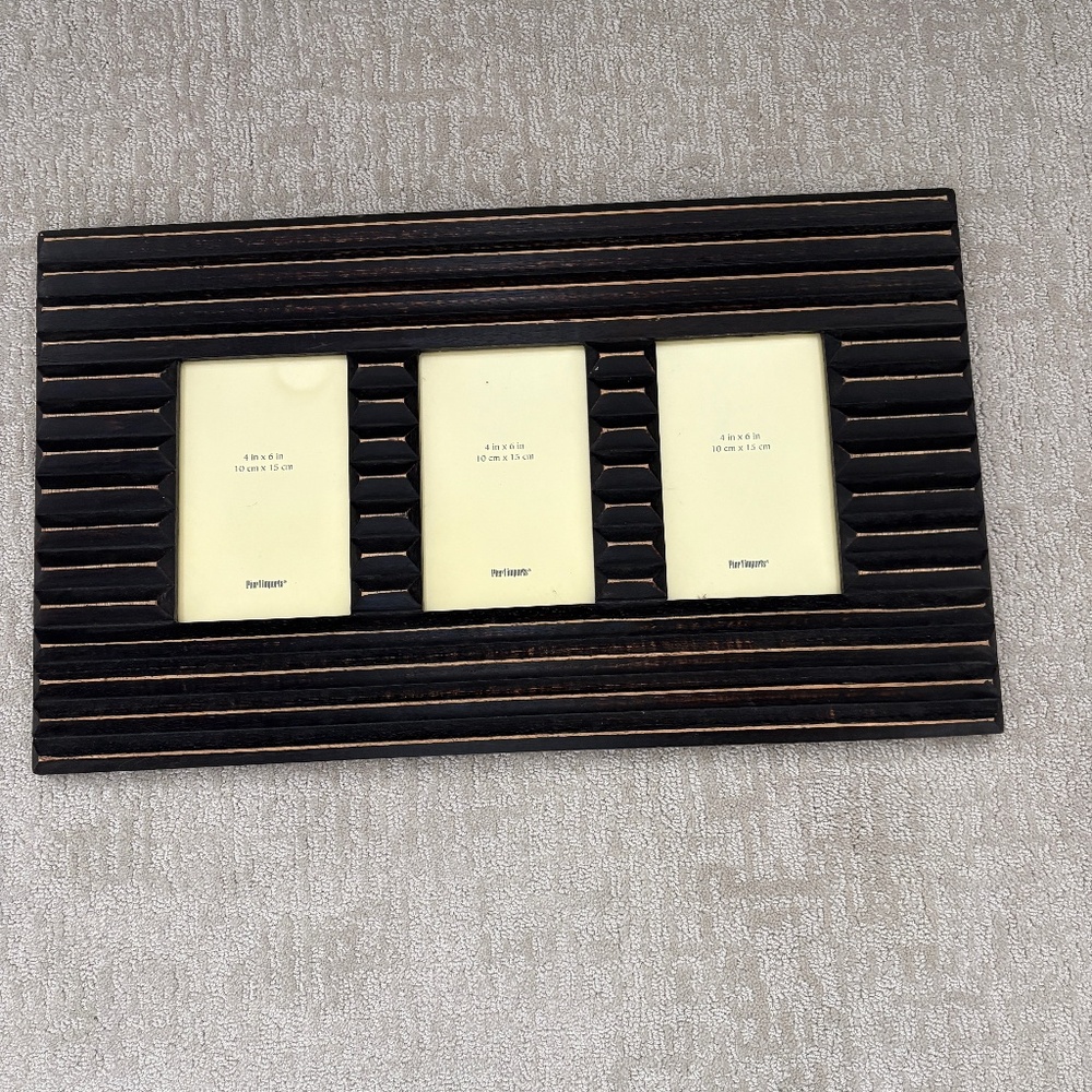 Pier 1 Collage Picture Frame three 4 x 6 photos